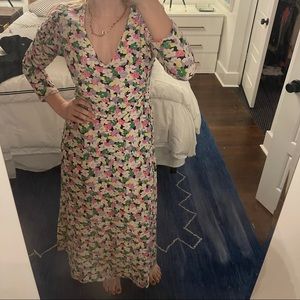 HM long floral dress